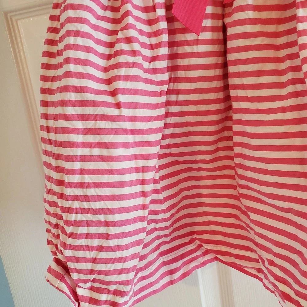 Carters‎ Girls Pink Bow Striped Sleeveless Cotton Fit & Flare Dress 6x